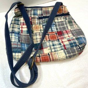 Donna Sharp Quilted Puzzle Designed Crossbody Bag Purse Adj 12x10.5"